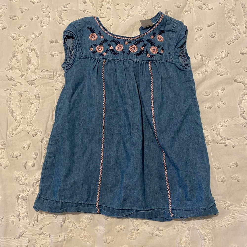 3/$20 OshKosh embroidered Denim Dress/top